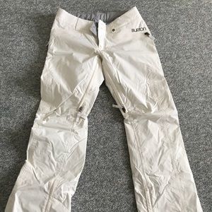 Women’s White Burton Snowboarding Pants